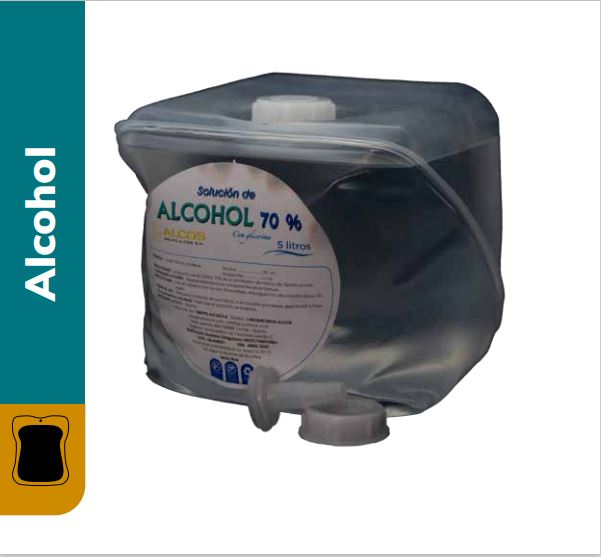 SOLUCION ALCOHOL 70% C/GLICERINA DE 5LT